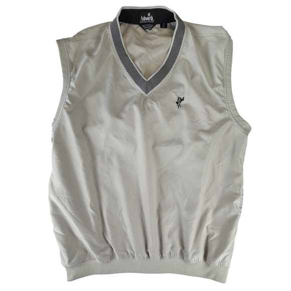 Ashworth Other - Ashworth Weather Systems Golf‎ Vest Mens XL Tan V-Neck Wind Resistant Breathable